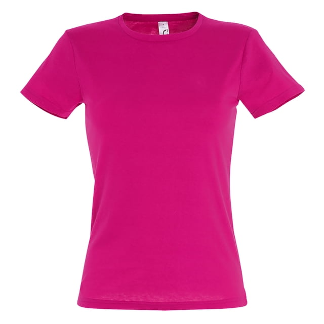 SOLS- Camiseta de manga corta Miss para chica/mujer (Fucsia)