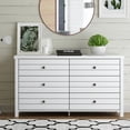 thumbnail image 3 of Hillsdale Living Essentials Living Essentials by Hillsdale Harmony Wood 6 Drawer Dresser, Matte White, 3 of 4