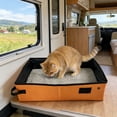 thumbnail image 6 of Foldable Cat Litter Box Portable, QQZ Disposable Waterproof Travel Litter Pan, Quick Setup Compact Cats Toilet for Camping Hotel Outdoor Adventures, Orange, 6 of 6