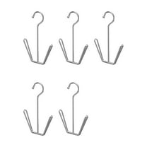 AuroraX Wall Mount Shoe Rack Metal 5 Pcs for Bedroom Closet,Hanging Shoe Storage,Silver Over-the-Door Shoe Organizer Small Sturdy for Space Saving