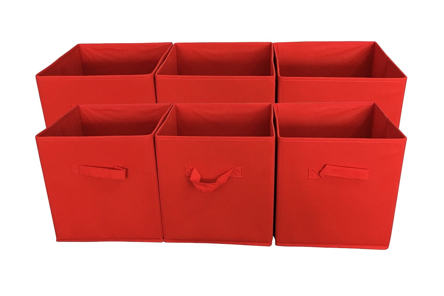 Sodynee Foldable Cloth Storage Cube Basket Bins Organizer Containers Drawers Grey Zig Zag Strip SCB6BS 6 Pack 