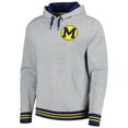 thumbnail image 2 of Men's Mitchell & Ness Heather Gray Michigan Wolverines Pullover Hoodie, 2 of 3