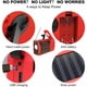 thumbnail image 5 of Radio portátil de emergencia solar con manivela meteorológica de 2000 mAh rojo, 5 of 9