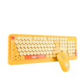 thumbnail image 2 of K68 Wireless Bluetooth Keyboard Mouse Set Retro Cute Round Key Keyboard 1600dpi Mouse Black, 2 of 5