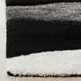 thumbnail image 3 of SAFAVIEH Florida Tyler Geometric Waves Shag Runner Rug, Grey/Black, 2'3" x 7', 3 of 6