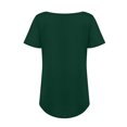 thumbnail image 5 of asdoklhq Womens Plus Size Tops Clearance Fashion Woman 0-Neck Short Sleeve Tops T-Shirt Summer Solid Loose Blouse, 5 of 7
