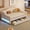 2: Beige (with 2 Drawers), variant on Harper & Bright Designs Twin XL Size Upholstered Daybed with Trundle and Button Tufted Backrest, Linen Sofa Bed with LED Belt, Beige