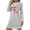 Gray, variant on Taqqpue Valentines Nightgowns for Women Heart Printed Cotton Night Gown Long Sleeve Sleepshirts V Neck Night Shirt Soft Sleepwear