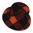 thumbnail image 5 of Fisherman Hat 22.8×5.9in Skin-Friendly Lightweight Breathable Folding Reflective Double Face For Daily Travel Business Camping Argyle Plaid Darkorange_3, 5 of 8