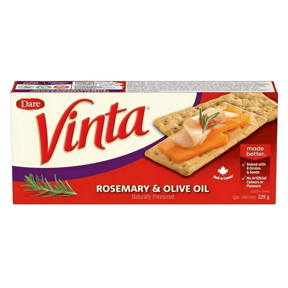 Dare Vinta Rosemary and Olive Oil Crackers, 225g