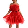 thumbnail image 2 of FcBaudy Robe Sans Manches à Col Rond, Robes d'Été pour Femmes, Robes pour Femmes Robe Femme Sans Manches Robe Courte Unie en Maille Princesse Robe Sans Bretelles pour Femmes, 2 of 5