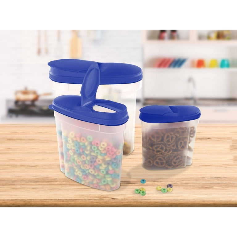 LEXI HOME Colorful Plastic Lunch Box Container Set with Lids (3