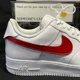 thumbnail image 4 of Ni&ke Air Force 1 Low White (Red Custom Painted Swoosh) SC-#64W, 4 of 6