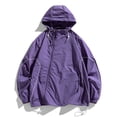 thumbnail image 2 of QHFBli Daily Wear Jacket for Men Men's Casual Lightweight Solid Color Sun Hooded Jacket for Outdoor Sports Travel and Leisure Activities, 2 of 4