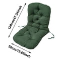 thumbnail image 3 of Black High Back Chair Cushion for Outdoor Patio, Rocking Chair Cushion with Ties 47.2 x 19.6 Inch, Waterproof Garden Chair Pad for Lounger Recliner, Soft Cushion for Indoor Outdoor Use, Set of 1, 3 of 4
