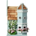 thumbnail image 6 of Home Bazaar Flower Pot Cottage Birdhouse - Light Blue, 6 of 7