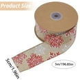 thumbnail image 3 of Christmas Wired Edge Ribbons 2 Inch Wide Wired Ribbons Christmas Printed Wired Ribbon Roll for DIY Christmas Wreath Bows Crafts Decoration, B, 3 of 7