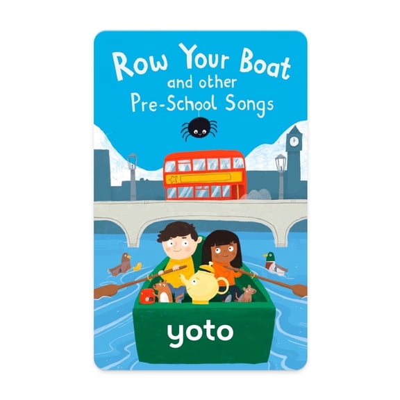 YOTO Row Your Boat & Other Pre-School Songs Kids Musical Card for Use with Player & Mini All-in-1 Audio Device, Screen-Free Listening with Fun Singalong Music for Playtime Parties & Travel