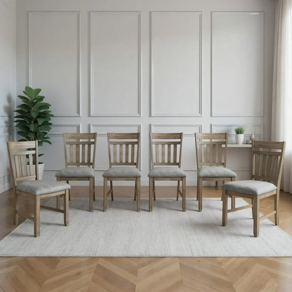 New Classic Furniture Harrisburg Wood Dining Chair in Walnut (Set of 6)