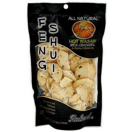 Roland Hot Wasabi Rice Crackers, 3.5 oz (Pack of 12)