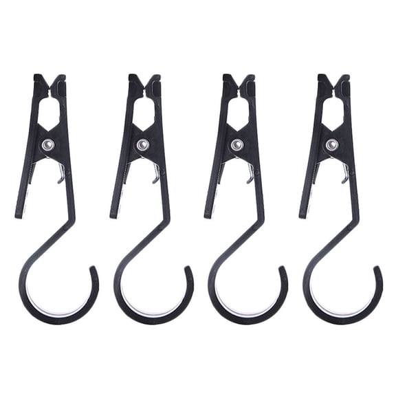 4-Pack Tent Canopy Clips with Hooks, Portable Anti-Skid Multi-Purpose Clips for Outdoor Camping and Canopy Setup