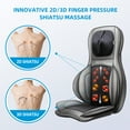 thumbnail image 3 of Comfier Shiatsu Neck Back Massager, 2D/3D Kneading Massage Chair Pad, Heating Compression Seat Cushion Massagers, Ideal Gifts - Black, 3 of 7