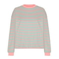 thumbnail image 4 of AherBiu Fall Tops for Women Long Sleeve Striped Crewneck Casual Loose Pullover Top T Shirts Blouse, 4 of 5
