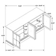 thumbnail image 5 of Brockway 4-door Dining Sideboard Buffet Cabinet Barley Brown, 5 of 12