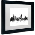 thumbnail image 2 of Trademark Fine Art "Birmingham England Skyline B&W" Canvas Art by Michael Tompsett, White Matte, Black Frame, 2 of 4