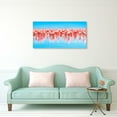 thumbnail image 5 of Empire Art Direct Flamingo Flock Frameless Free Floating Tempered Glass Panel Graphic Wall Art, 24" x 48" x 0.2", Ready to Hang, 5 of 9