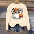 thumbnail image 6 of Frostluinai Women's Pullover Sweatshirts Halloween Pumpkin Ghosts Print Sweat Shirts Round Neck Long Sleeve Holiday Party Casual Wear, 6 of 6