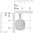 thumbnail image 3 of 14k Gold White Rhodium, Infant Baptism Christening Religious Pendant Charm Rounded Medal 14mm with 16" Dainty Neck Chain, 3 of 7