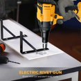 thumbnail image 5 of Dewalt 20V Cordless Rivet Gun, 1/8", 5/32", 3/16" Brushless Rivet Gun, 20 Rivets and LED Light, 3 Adapters, Automatic Electric Rivet Nut Guns, 5 of 5