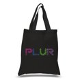 thumbnail image 1 of LA Pop Art Small Word Art Tote Bag - PLUR, 1 of 2