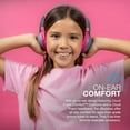 thumbnail image 2 of JLab JBuddies Studio 2 Kids Wired Headphones, Volume Limiter, Foldable, Adjustable, Mic, Noise Isolation, Grey/Pink, 2 of 6