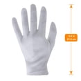 thumbnail image 2 of Guantes de algodón COYAHO blancos, 12 pares, para inspección de servicio, 2 of 7