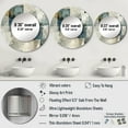 thumbnail image 4 of Designart "Concrete Symmetry In Shades Of Grey" Geometric Rund Mirror For Wall Decor - Large Grey Round Printed Mirror -Modern Round Living Room Mirror - 23" x 23", 4 of 6