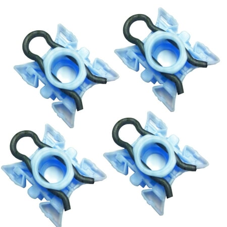 4 Pack Window Regulator Sliding Pivot w/ Clip for Volvo S60 S80 S90 V70 V90 XC70 XC90 3509416