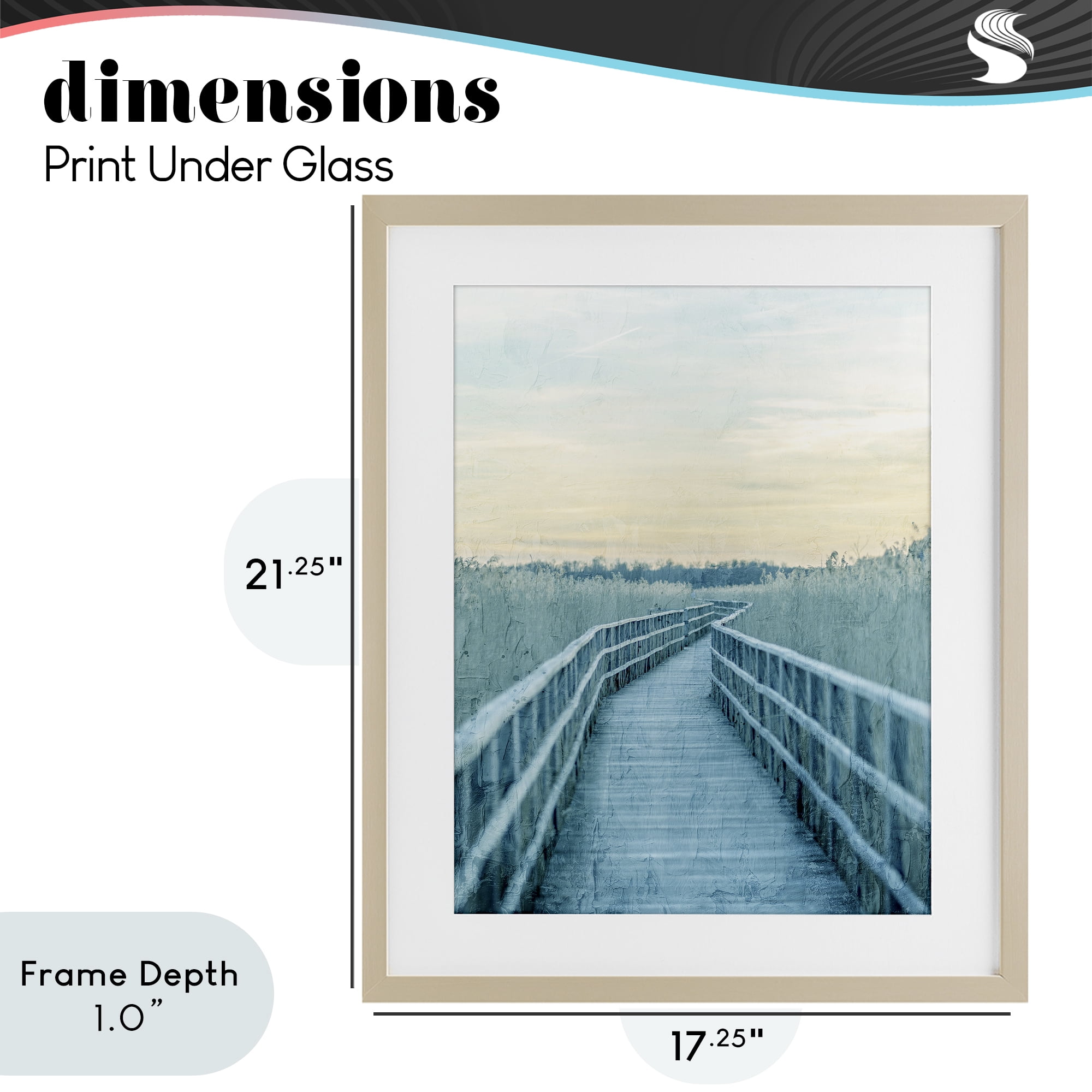 Stupell Industries Wooden Pier Boardwalk Birch Framed Print Under Glass, design by Kim Allen