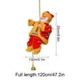 thumbnail image 3 of Electric Santa Climbing Rope Decoration, Climbing Santa with Music, Battery Operated Climbing Santas Claus, Funny Musical Christmas Tree Ornament, Holiday Decoration Gift(1PC), 3 of 8