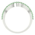 thumbnail image 5 of 0.23 ctw Wedding Band for Women - 18K White Gold Simulated Green Diamond Stackable Eternity Ring, 5 of 6