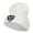 White, variant on Tiger Emblem Embroidered Long Beanie - Black OSFM