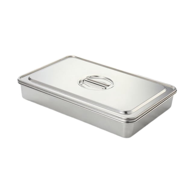 Abbracc Cake Pan with Cover Rectangular Stainless Steel Nonstick with Lid DIY Baking Pan 44cmx29cm