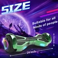 thumbnail image 3 of Starship Hoverboard with Bluetooth Speaker, Chrome Color Self Balancing Scooters with Science Fiction Design and 6.5 inch LED Wheels, 3 of 7
