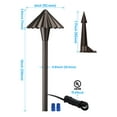 thumbnail image 4 of 12 Pack 5CCT LED Pathway Landscape Lights, Low Voltage, 1800K/2700K/3000K/4000K/5000K, 12-24V AC/DC, IP65 Waterproof, Oil Rubbed Bronze, Aluminum, 4 of 4