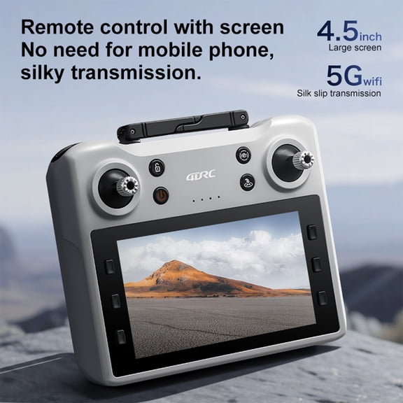 Upgrade GPS Automatic Obstacle Avoidance Drone, HD Aerial Quadcopter with 4.5in Display Screen, Brushless Motor and Cool Lights, Gift for Drone Enthusiasts, Kids, Adults, Friends, Famillies