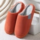 thumbnail image 1 of Zapatillas Pantuflas cómodas para estar en casa, ideales para parejas. Cálidas, suaves y confortables para relajarse. Talla 36-37. Color naranja. 1 unidad. Rkxzt, 1 of 9