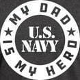 thumbnail image 3 of CafePress - U.S. Navy My Dad Is My Hero Dark T Shirt - Men's Classic Graphic Cotton T-Shirt, 3 of 4