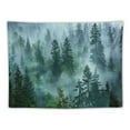 thumbnail image 5 of Shiartex Misty Forest Tapestry for Bedroom, Nature Mist Foggy Landscape Wall Tapestry Hanging, Green Trees Wall Art Vintage Retro Room Decor for Living Room College Dorm Multi Size Painting, 5 of 6