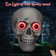 thumbnail image 3 of Cabezas de calavera parlantes de Halloween - Calavera de ojos rojos iluminada - Esqueleto de calavera de ojos rojos iluminado, decoración de esqueleto iluminado con temática de Halloween, 3 of 5